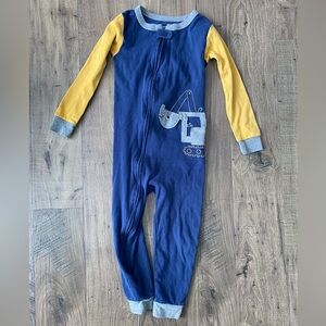 Blue and Yellow Construction Theme Onesie